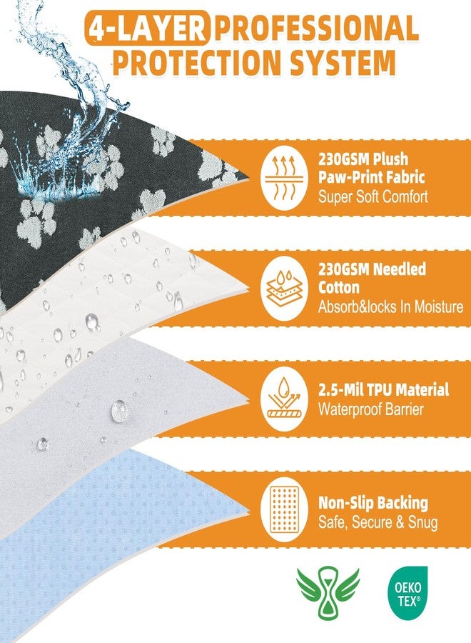 كولتيل فوط تدريب الكلاب القابلة للغسل من كولتايل، عبوة من 4 قطع، فائقة الامتصاص وناعمة للغاية، دافئة ودافئة، سريعة الجفاف ومقاومة للتسرب، قابلة لإعادة الاستخدام، مناسبة للأرضيات والأقفاص والأرائك، مقاس 18 × 24 بوصة. - Image 5
